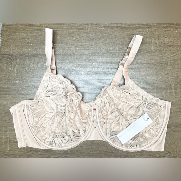 Bare Necessities Sand Bette Lined Lace Contour Underwire Bra 46C NWT - Picture 7 of 9